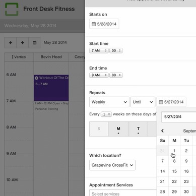 Add availability or block your calendar with just a few taps