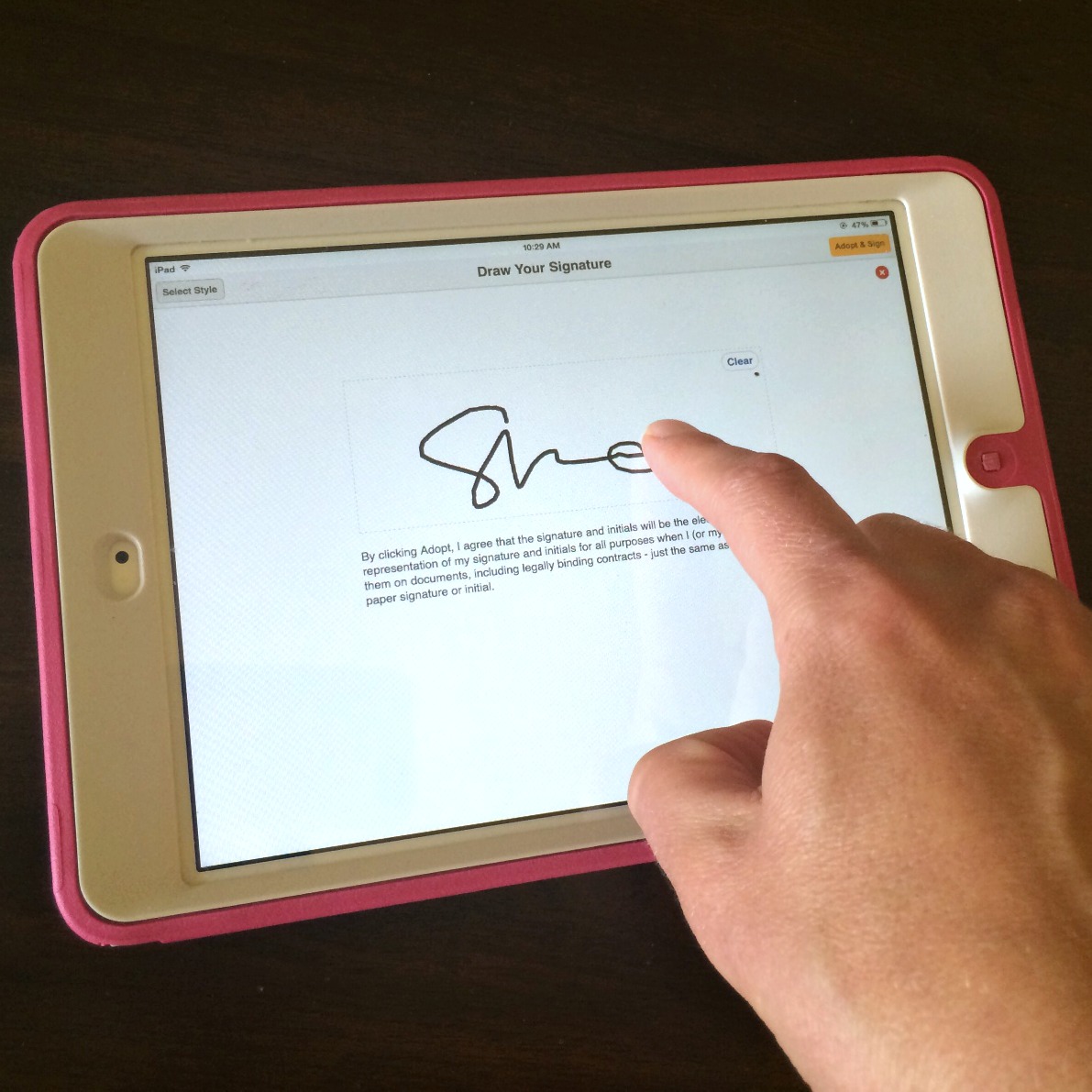 Online waivers and documents for a paperless business