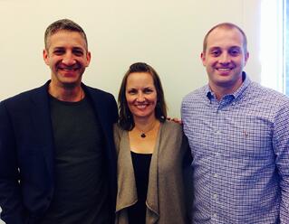 CEO Jon Zimmerman, Susan King Glosby of FIT4MOM and Todd Hager, manager of customer success
