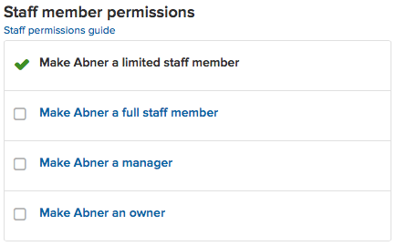 Staff Permissions