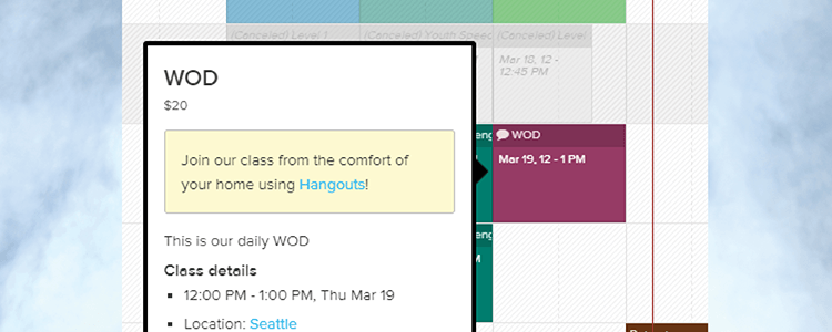 New! Enhanced Notes Visibility Allows Easy Sharing of Links to Online Class Locations